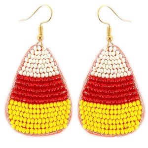 candy corn halloween earrings
